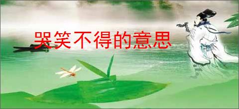 哭笑不得的意思