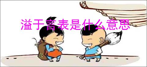 溢于言表是什么意思